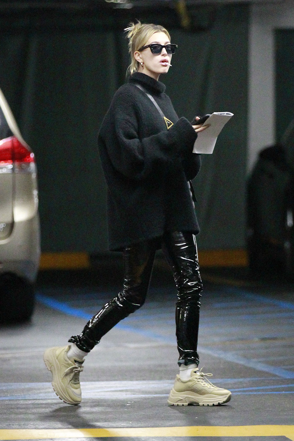 Hailey Bieber out in LA - Leather Celebrities