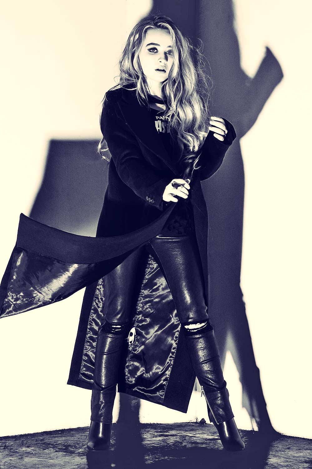 Sabrina Carpenter photoshoot for Kode Magazine - Leather Celebrities
