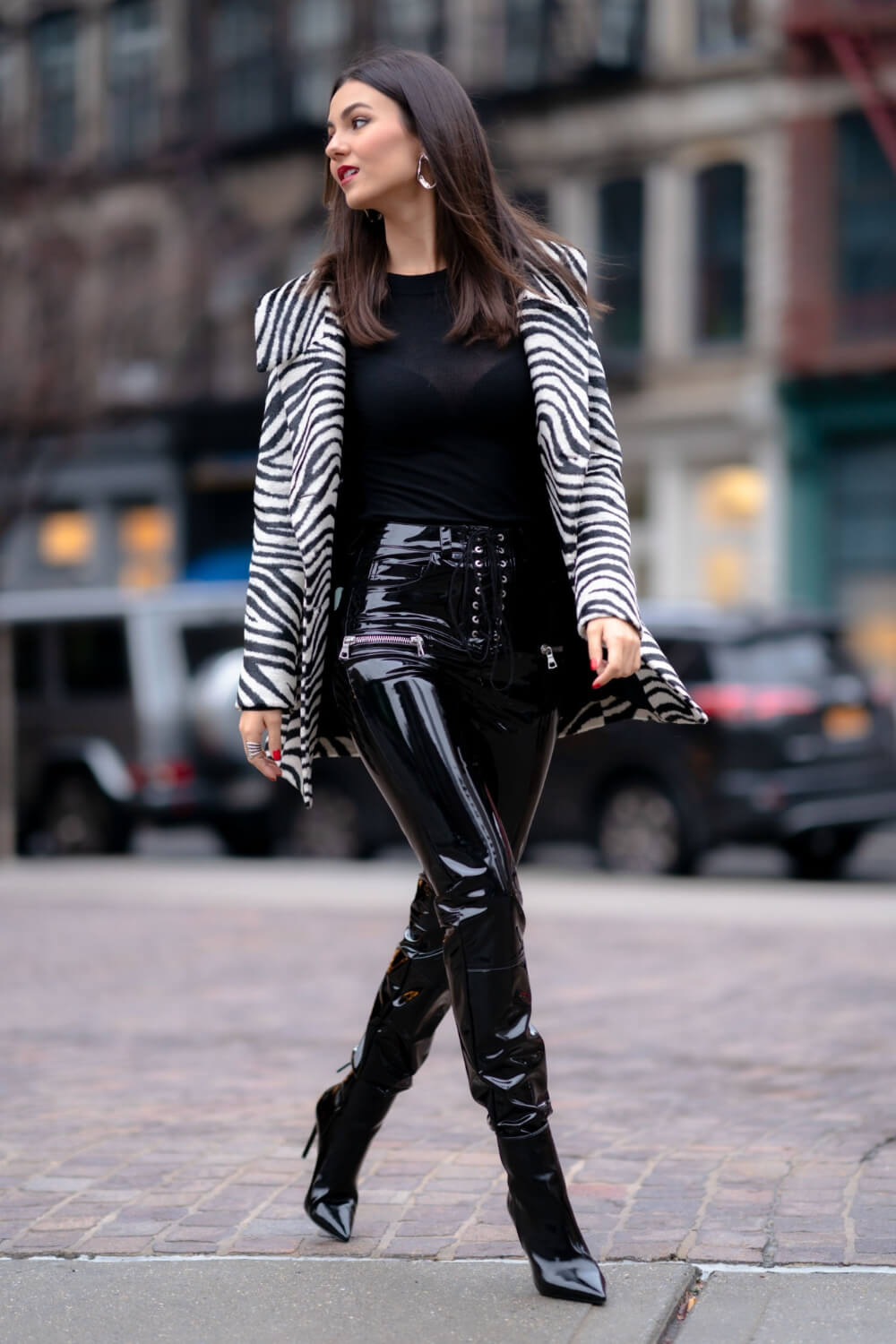 Victoria Justice out in Tribeca - Leather Celebrities