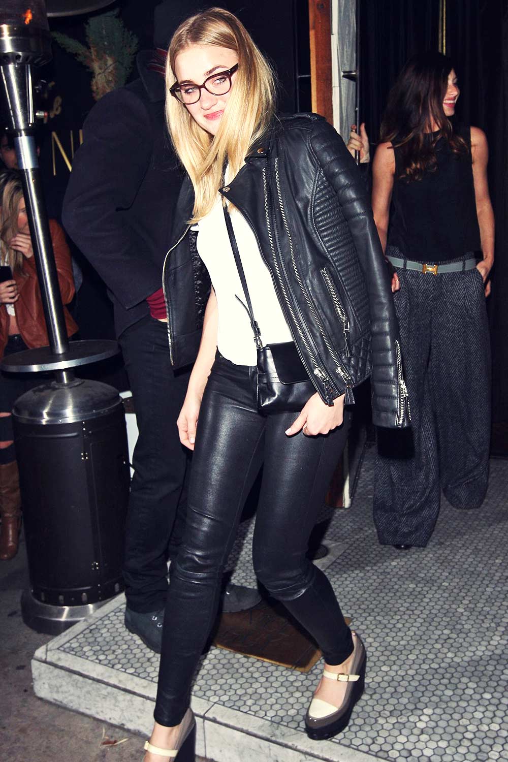 Amanda AJ Michalka at Nice Guy Club - Leather Celebrities