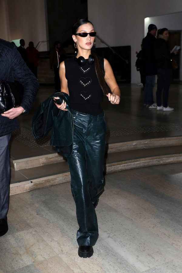 Bella Hadid leaving Mugler Fashion Show