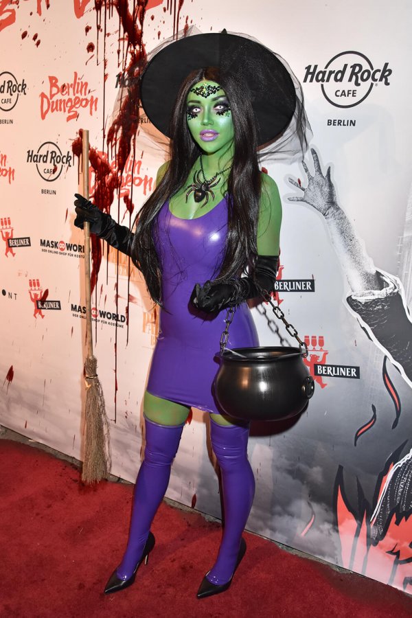 Cathy Lugner attends Halloween-Party