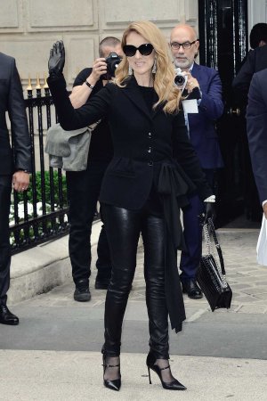 Celine Dion leather style trends - Leather Celebrities