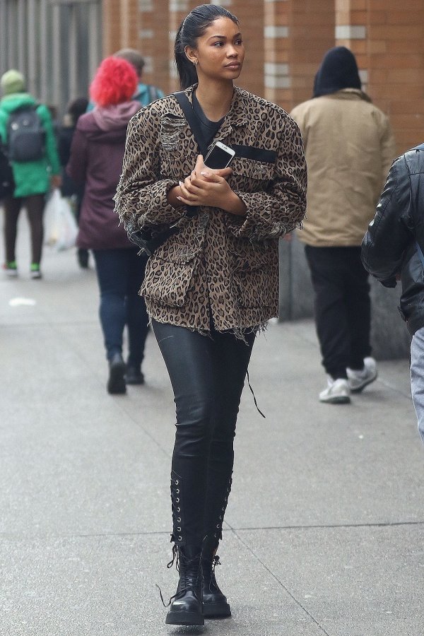 Chanel Iman out in NYC