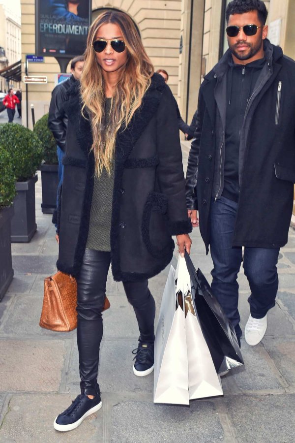 Ciara shopping at La Perla in Paris