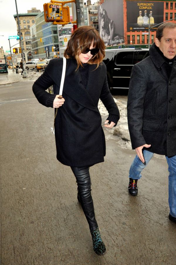 Dakota Johnson was seen walking around Manhattan