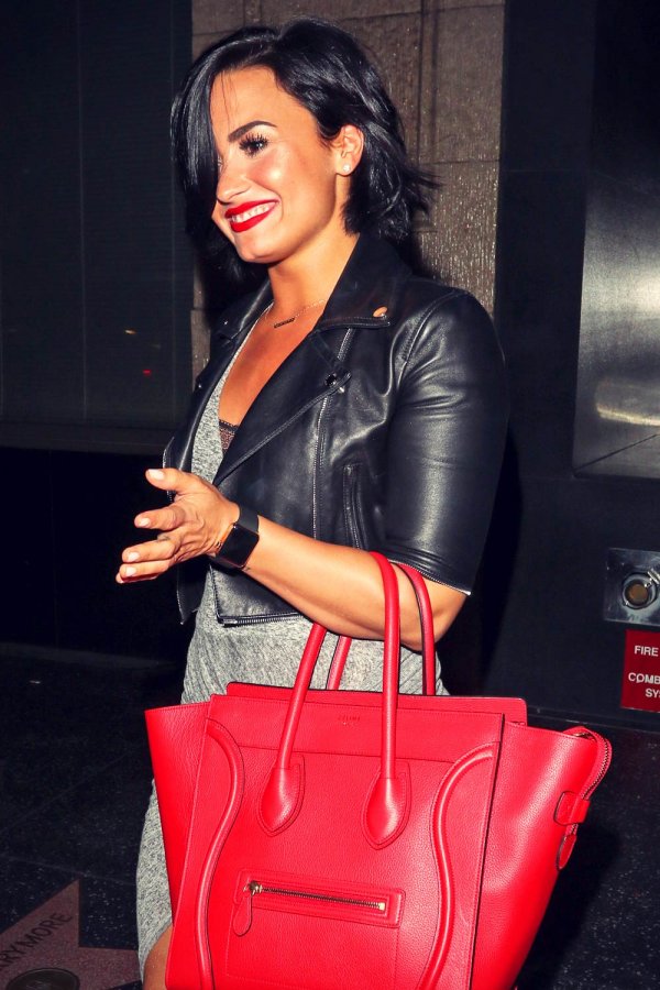 Demi Lovato leaving Katsuya Restaurant