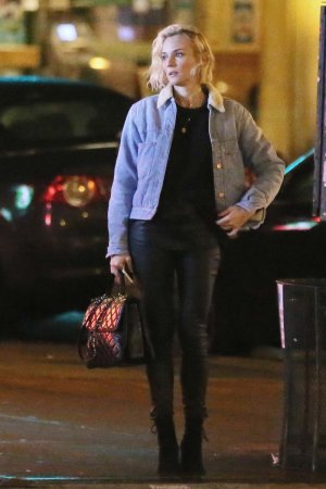 Diane Kruger seen out in Soho - Leather Celebrities