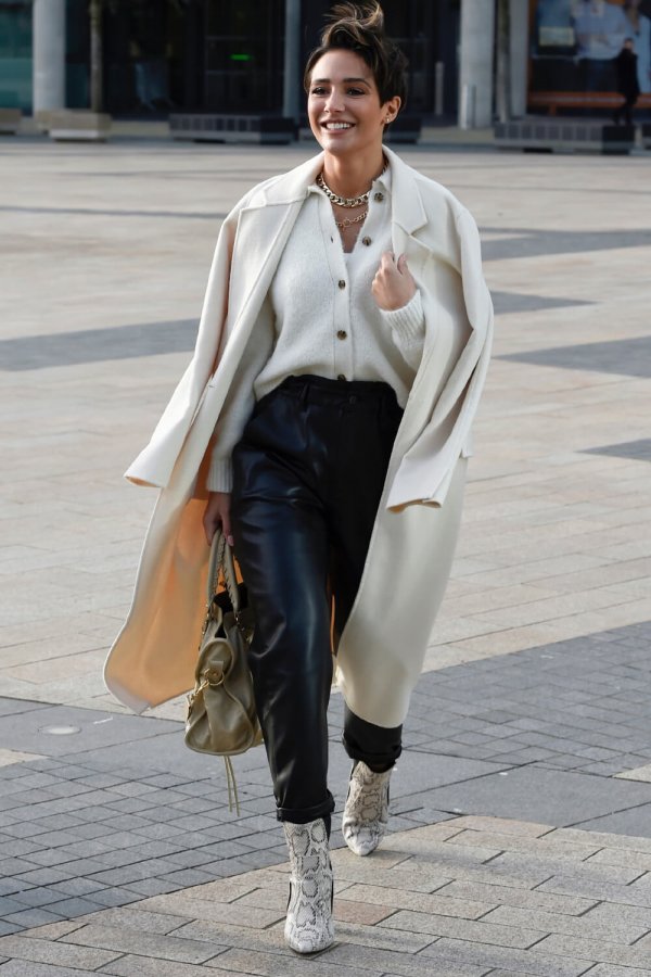 Frankie Sandford seen leaving BBC Breakfast Studio’s