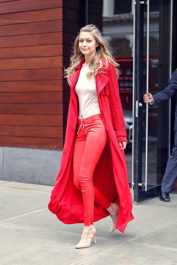 Gigi Hadid heads out during 2016 New York Fashion Week