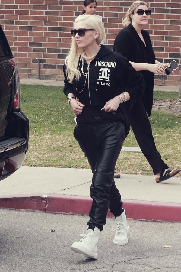 Gwen Stefani out in a park in LA