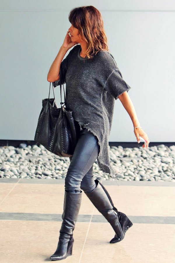 Halle Berry arriving for a meeting in Santa Monica