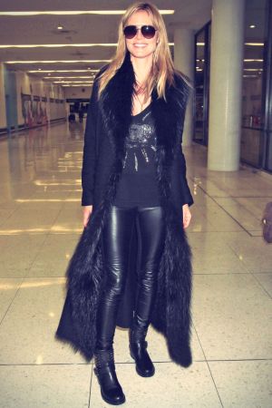 Heidi Klum leather style trends - Leather Celebrities