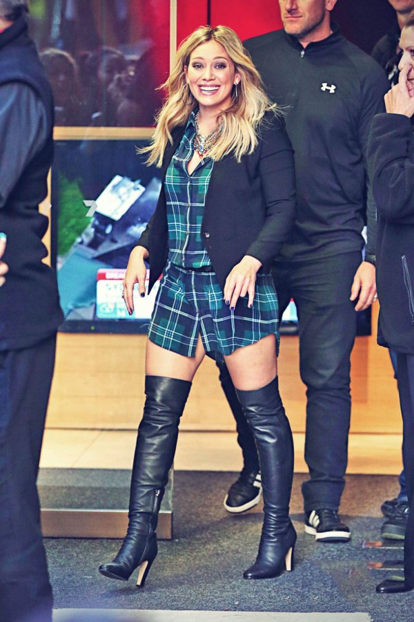 Hilary Duff leaves the Seven Sunrise Morning Show