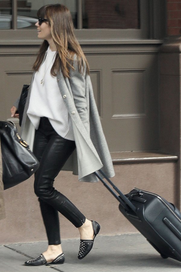 Jessica Biel arrives at JFK airport