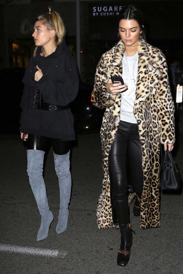 Kendall Jenner and Hailey Baldwin hanging out