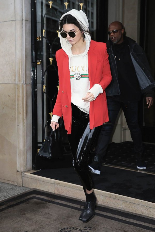 Kendall Jenner leaves her hotel