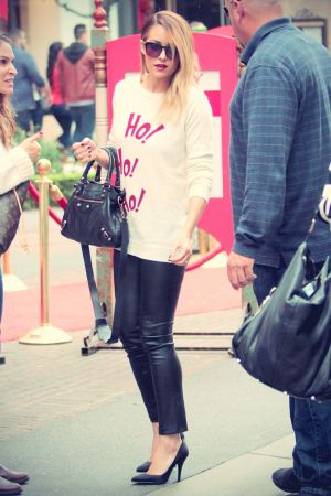 Lauren Conrad squeezes into skin-tight leather trousers on Beverly