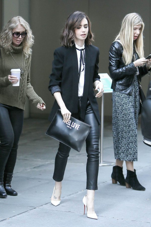 Lily Collins out and about in New York City