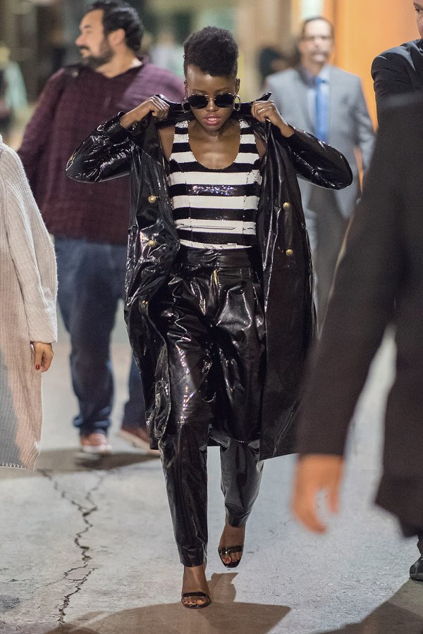 Lupita Nyong’o seen arriving at Jimmy Kimmel Live Studios