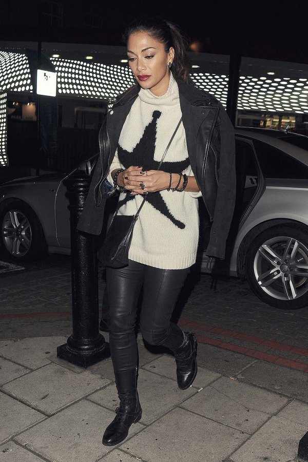 Nicole Scherzinger leaving the Groucho club