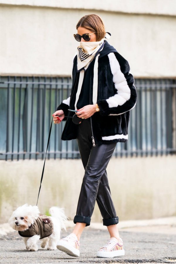 Olivia Palermo out for a walk in NYC