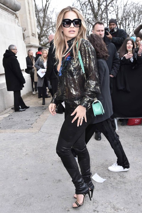 Rita Ora is seen arriving at Chanel fashion show