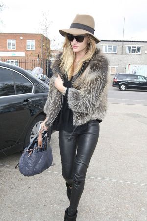 Rosie Huntington-Whiteley visits a photography studio in London