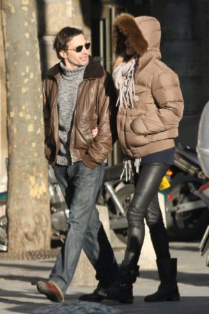 Rosie Huntington-Whiteley with Olivier Martinez in Paris