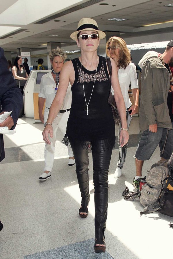 Sharon Stone at LAX