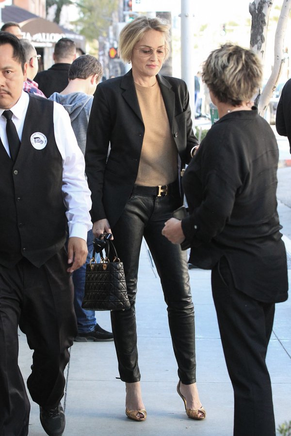 Sharon Stone is seen in Los Angeles