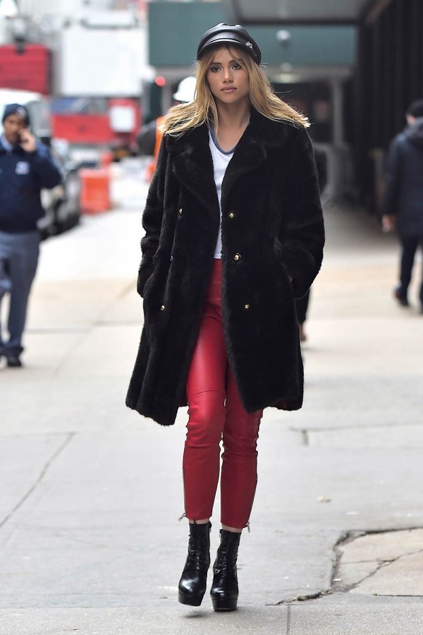 Suki Waterhouse is seen in Soho