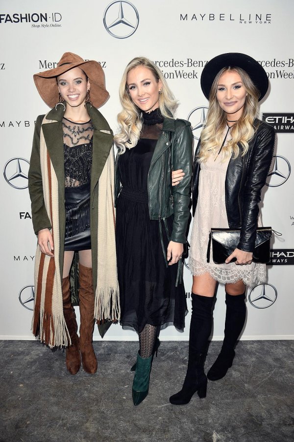 Taynara Joy Silva Wolf, Carmen Mercedes Kroll & Ana Johnson attend MBFW Berlin