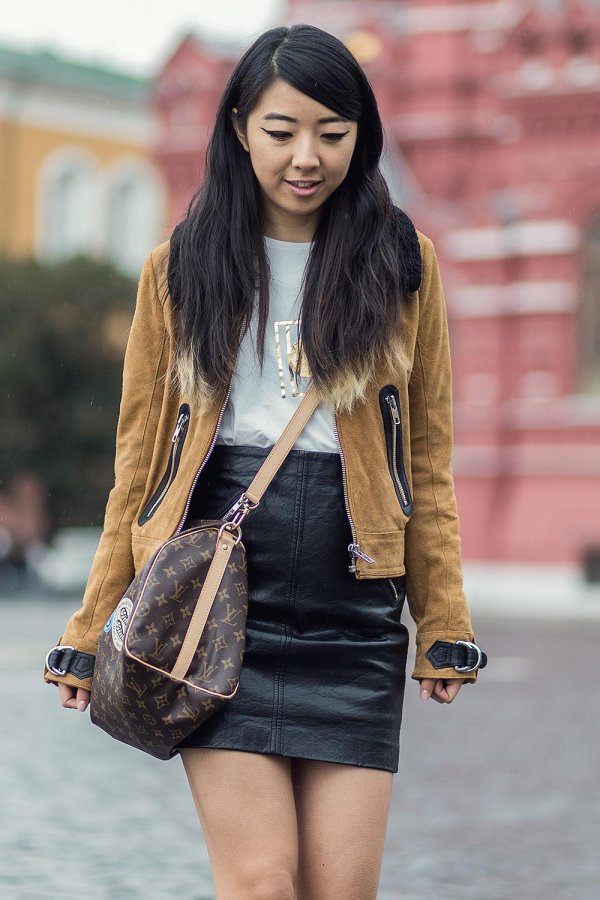 Yuwei Zhangzou Street Style Day 3 Mercedes-Benz Fashion Week Russia