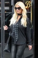Jessica Simpson out and about in New York - Leather Celebrities