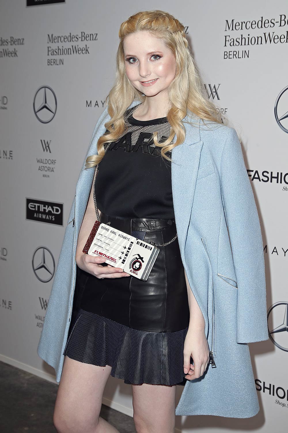 Anna Hiltrop attends the Leonie Mergen show - Leather Celebrities