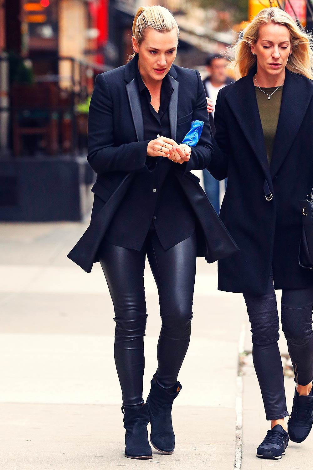 Kate Winslet out and about in New York - Leather Celebrities