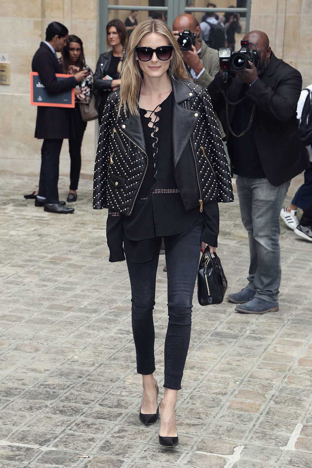 Olivia Palermo attends Alexis Mabille Haute Couture FW show - Leather ...